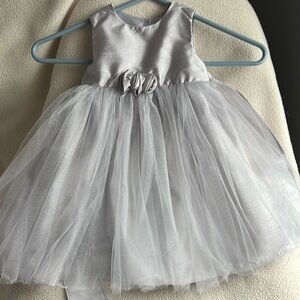 Beautiful silver satin dresss